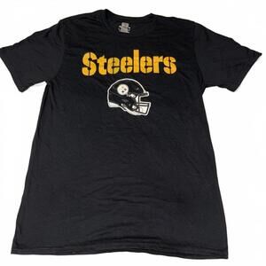 New Fanatics NFL Pittsburgh Steelers Black T-Shirt Size Mens Small Fanatics New
